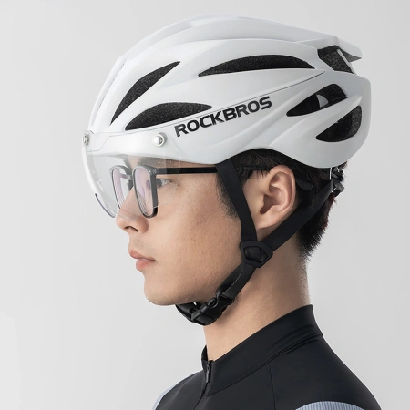 ROCKBROS KASK ROWEROWY Z SZYBKĄ OKULARY ODPINANE Z OCHRONĄ UV UNISEX