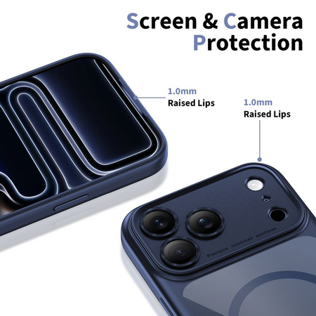 TECH-PROTECT MAGPEAK MAGSAFE CC IPHONE 17 PRO DEEP BLUE/CLEAR
