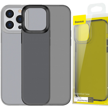 Baseus Simple Series Case przezroczyste żelowe etui iPhone 13 Pro czarny (ARAJ000401)