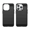 HURTEL ETUI CARBON CASE DO IPHONE 14 PRO POKROWIEC ELASTYCZNY NA TYŁ ŻELOWY
