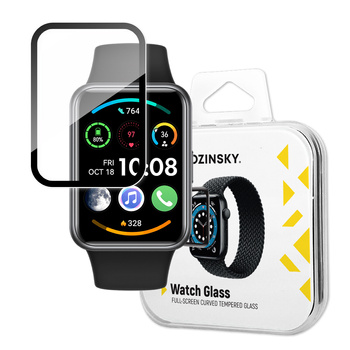 Wozinsky Full Glue Tempered Glass szkło hartowane do Huawei Watch Fit 2 9H na cały ekran z czarną ramką