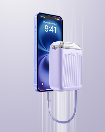 INNOSTYLE MINI POWERBANK 10000MAH 2X USB-C TYP C 33W ROZWIJANY KABEL USB-C
