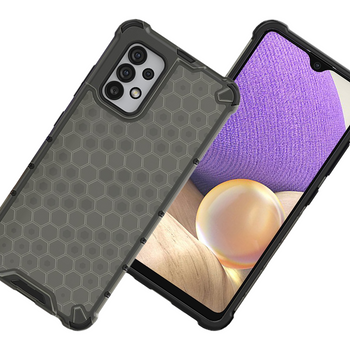 Honeycomb etui pancerny pokrowiec z żelową ramką Samsung Galaxy A03s czarny