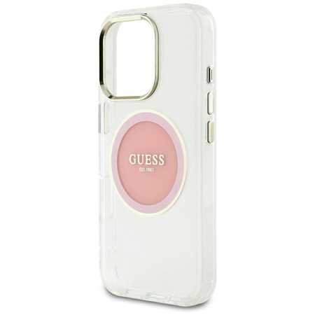 GUESS ETUI MAGNETYCZNE DO IPHONE 16 PRO MAX LOGO METALOWE KOŁO DO MAGSAFE