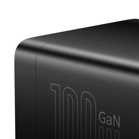 Stacja ładująca Baseus GaN3 Pro 100W EU + 2 x USB-A + 2 x USB-C z kablem 1m Baseus Xiaobai USB-C 100W - czarna