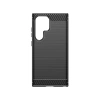 Etui Carbon Case do Samsung Galaxy S24 Ultra elastyczny silikonowy karbonowy pokrowiec - czarny