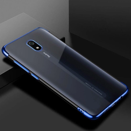 HURTEL ETUI CASE POKROWIEC ŻELOWY DO XIAOMI REDMI 8A Z METALICZNĄ RAMKĄ