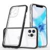 HURTEL CLEAR 3IN1 ETUI DO IPHONE 12 PRO ŻELOWY POKROWIEC Z RAMKĄ CZARNY