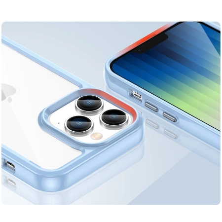 HURTEL ETUI OUTER SPACE DO IPHONE 14 PRO SZTYWNY POKROWIEC Z ŻELOWĄ RAMKĄ