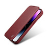 iCarer CE Premium Leather Folio Case skórzane etui iPhone 14 Plus z klapką magnetyczne MagSafe czerwony (WMI14220715-RD)