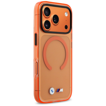 Etui BMW M IML Metal Logos MagSafe do iPhone 17 Pro pomarańczowy