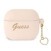 Guess GUA3LSCHSP AirPods 3 cover różowy/pink Silicone Charm Heart Collection