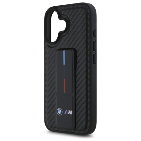 BMW POKROWIEC HARDCASE DO IPHONE 16 6.1 Z M GRIP STAND I CARBONOWYM WZOREM