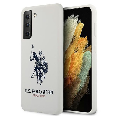 Etui U.S. Polo Assn. Silicone Logo na Samsung Galaxy S21 - białe