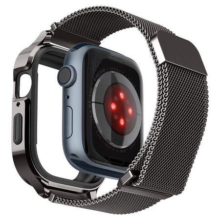 SPIGEN METAL FIT ”PRO” APPLE WATCH 4 / 5 / 6 / 7 / 8 / SE (44 / 45 MM) GRAPHITE