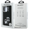 Etui Karl Lagerfeld Silicone Karl&Choupette Sketch MagSafe do iPhone 16 Pro czarny