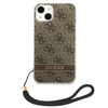 Guess GUOHCP14MH4STW iPhone 14 Plus 6,7" brązowy/brown hardcase 4G Print Strap