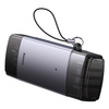 Baseus Lite Series adapter czytnik kart SD/TF USB Typ A/USB Typ C szary (WKQX060113)