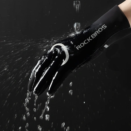 ROCKBROS RĘKAWICZKI ROWEROWE WODOODPORNE DO ROWERU PEŁNE ROZMIAR L