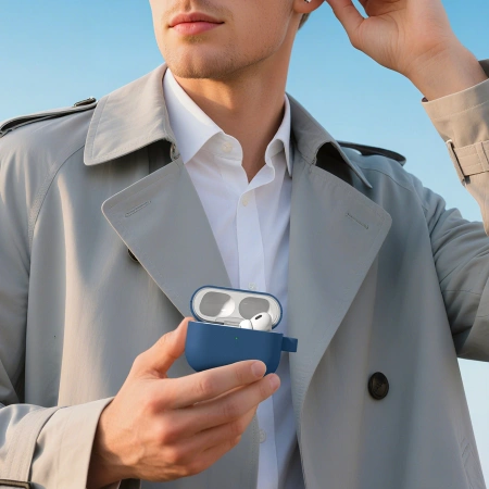 Etui ochronne AMAZINGTHING Glamour na AirPods Pro 3 - niebieskie