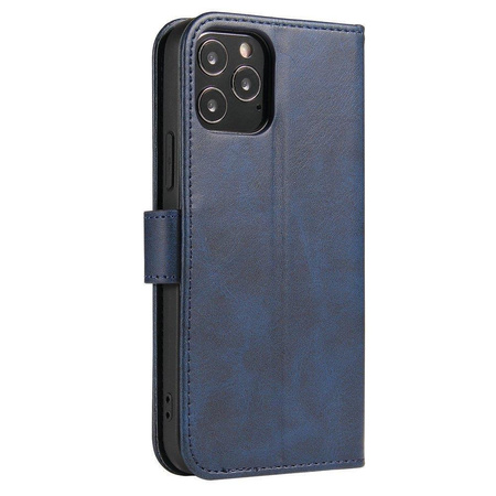 Magnet Case elegancki futerał etui pokrowiec z klapką i funkcją podstawki Samsung Galaxy A03s (166,5) niebieski