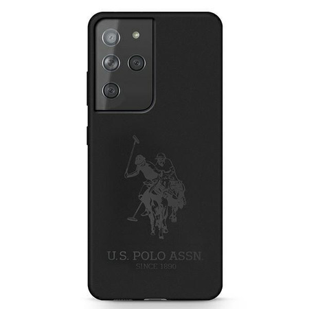 Etui U.S. Polo Assn. Silicone On Tone na Samsung Galaxy S21 Ultra - czarne