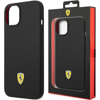 Ferrari FEHCP14MSIBBK iPhone 14 Plus 6,7" czarny/black hardcase Silicone Metal Logo