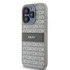 DKNY ETUI HARDCASE LEATHER MONO STRIPE DO IPHONE 15 PRO MAX 6.7 METAL LOGO
