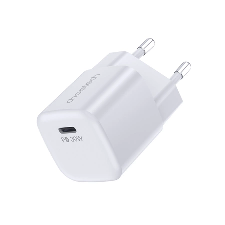 Ładowarka sieciowa Choetech PD5007 USB-C PD 30W GaN - biała