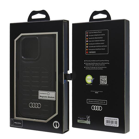 AUDI SYNTHETIC LEATHER CASE DO IPHONE 16 PRO 6.3 DO MAGSAFE OCHRONA