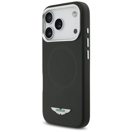 Etui Aston Martin HC FW Logo MagSafe do iPhone 17 Pro czarny