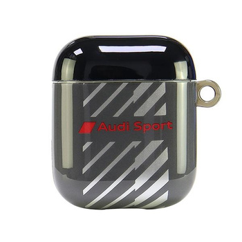 AUDI ETUI DO SŁUCHAWEK AIRPODS 1 2 CASE IML SPORT MAGNETYCZNE CZARNY