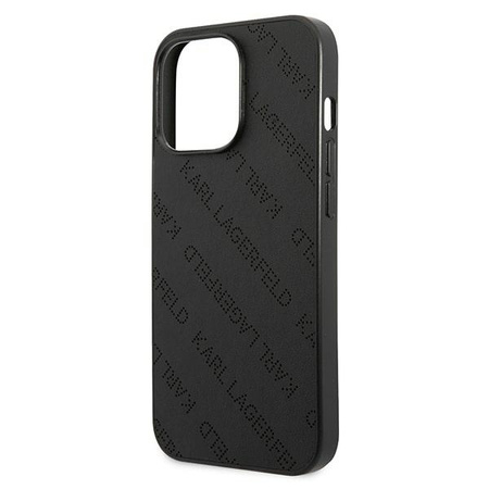 KARL LAGERFELD POKROWIEC HARDCASE DO IPHONE 13 13PRO 6,1 CZARNY PERFOROWANY