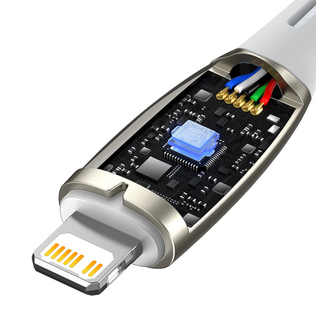 Baseus Glimmer Series kabel do szybkiego ładowania USB-C - Lightning 480Mb/s PD 20W 1m biały