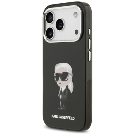 Etui Karl Lagerfeld IML Aquarelle Karl & Logo MagSafe do iPhone 17 Pro czarny