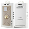DKNY POKROWIEC DO IPHONE 14 PRO MAX QUILTED STACK LOGO BEŻOWY 6.7 CALA