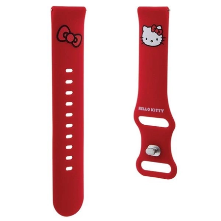 Pasek Hello Kitty Silicone Kitty Head uniwersalny 20mm - czerwony