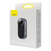 Baseus solarny odtwarzacz MP3 transmiter FM audio do samochodu Bluetooth 5.0 750mAh (czytnik kart TF / USB / AUX) czarny (CDMP000001)