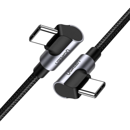 Kabel Ugreen US323 USB-C (kątowy) / USB-C (kątowy) 2m - czarny