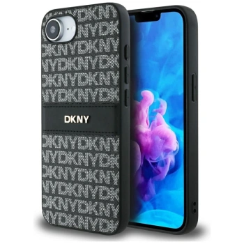 DKNY ETUI REPEAT TEXTURE PATTERN WITH TONAL STRIPE DO IPHONE 16E LUKSUSOWE