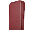 iCarer CE Premium Leather Folio Case skórzane etui iPhone 14 Pro Max z klapką magnetyczne MagSafe czerwony (WMI14220716-RD)