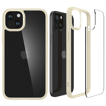 Etui Spigen Crystal Hybrid do iPhone 15 Plus - beżowe
