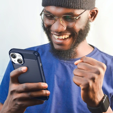 HURTEL ETUI CASE POKROWIEC DO IPHONE 14 ELASTYCZNY ŻELOWY PLECKI CARBON