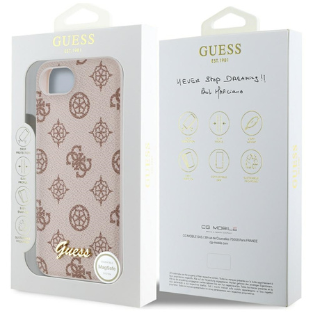 GUESS POKROWIEC PEONY SCRIPT LOGO DO MAGSAFE IPHONE 16E TPU POKROWIEC