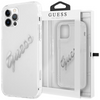 Guess GUHCP12LKTRSVSI iPhone 12 Pro Max 6,7" Transparent hardcase Vintage Script Silver