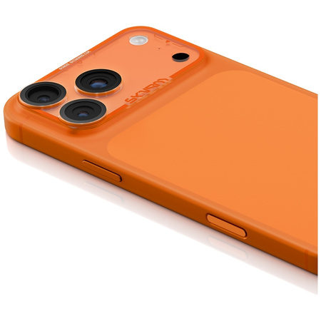 Szkło na obiektyw aparatu Skinarma Magma Full Matte do iPhone 17 Pro pomarańczowy