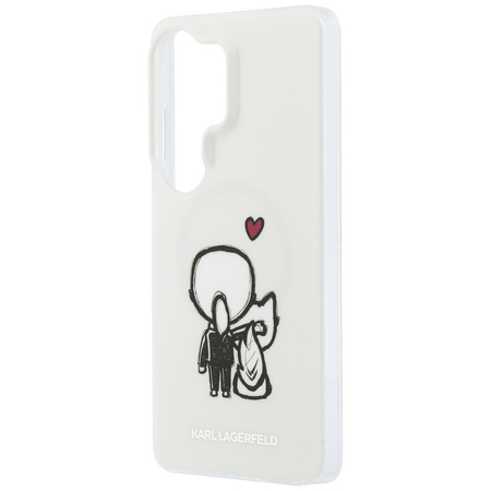 Etui Karl Lagerfeld IML Karl&Choupette   MagSafe do Samsung Galaxy S26 Ultra przezroczysty