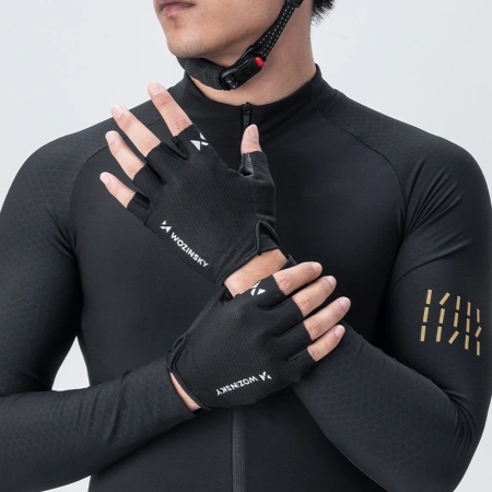 Rękawiczki rowerowe Wozinsky WRR-01M rozmiar M - czarne