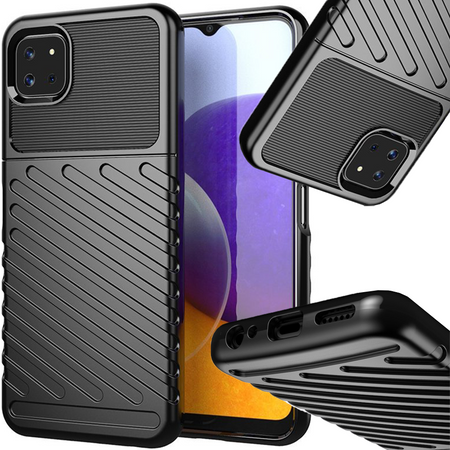 Thunder Case elastyczne pancerne etui pokrowiec Samsung Galaxy A22 5G czarny