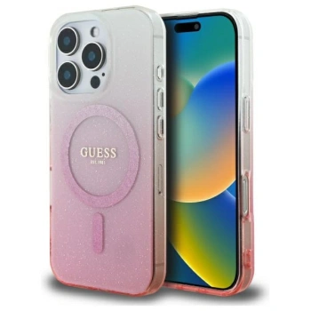 GUESS CASE MAGNETYCZNE DO IPHONE 16 PRO 6.3 HARDCASE GLITTER DO MAGSAFE